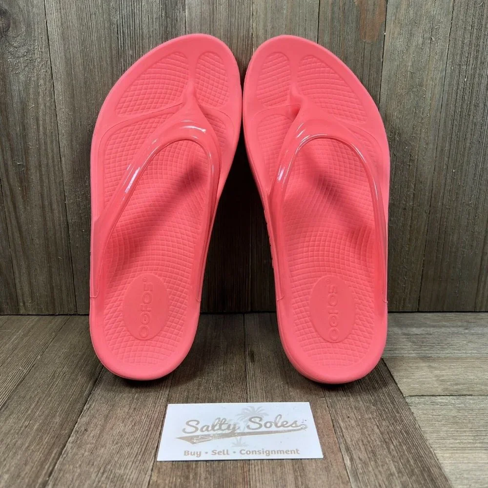 Oofos Oolala Pink Comfort Recovery Thong Flip Flop Sandals Women's 7 / 38_6